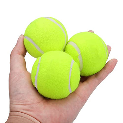 Qiilu Tennis Training Balls for Competition - 3 Pcs Tennis Ball Practice Set for Self Training