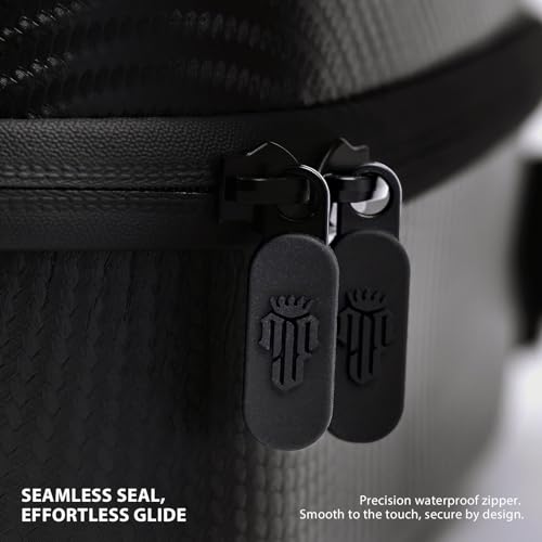 NJF Golf Hat Men - Breathable Mens Golf Hats, Adjustable Rope Hook and Loop Style Cap, Convenient Cap with Tee Holder - color: X-series Single Black Case