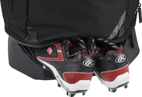 Rawlings | GOLD COLLECTION Wheeled Equipment Bag | Baseball/Softball | Multiple Styles - color: Black