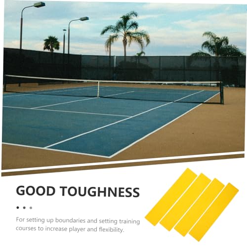 Toyvian 4Pcs Sports Exercise Markers Durable TPE Line Training Signs for Tennis Soccer Basketball Non Slip Court Markers for Drills and Training Sessions