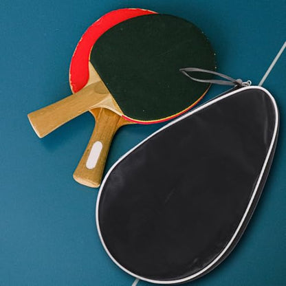 Toyvian Table Tennis Storage Case and Paddle Bag, Half-moon Shape Black Reusable Fixed Ping Pong Racket Organizer for Sports and Leisure Use Assorted style