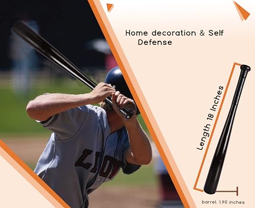 Maple Wood 18 inch Baseball Bat Self-Defense Softball Bat Home Defense Lightweight for Youth & Adult in 10-oz - only for Self Defense & Home