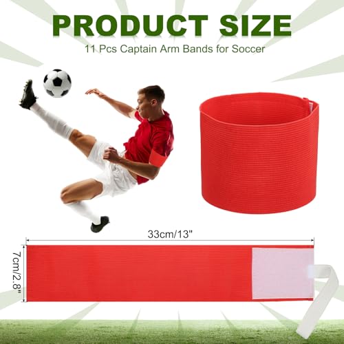 PATIKIL Soccer Captain Armband, Captain Arm Bands for Soccer Elastic Captain Arm Band Sports Captain Armband - color: Red
