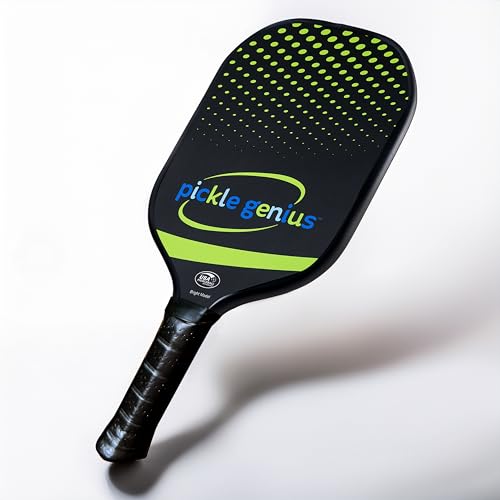 13mm Quiet Pickleball Paddle – 8oz USAPA Approved Carbon Fiber with Grit – Pickleball Racket for Adults – Honeycomb Core Vibration Dampening for Spin, Control & Tennis Elbow Relief