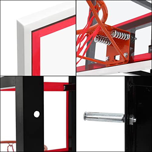 PEXMOR Wall-Mount Basketball Backboard Hoops & Goals Rim Combo Kit&Shatterproof Polycarbonate Board&All-Steel Rustproof Frame&for Standard No.7 Balls