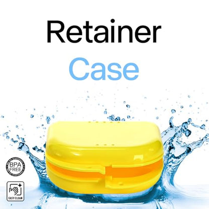 ZENFUN 40 Packs Retainer Case, Mouth Guard Cases Denture Case Bulk, Slim Aligner Box with Vent Holes, Assorted Denture Storage Container for Night Guards, Individually Sealed