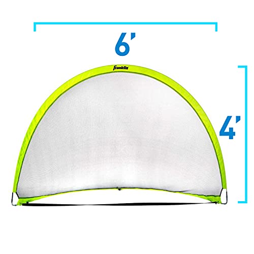 Franklin Sports Pop-Up Dome Shaped Goals - Indoor or Outdoor Soccer Goal - Goal Folds For Storage - 6' x 4' or 4' x 3' Soccer Goal - style: 6' x 4' (Two Goals)