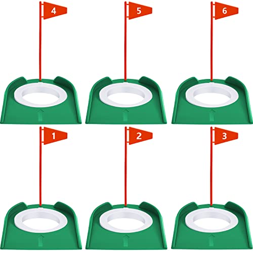Sotiff Golf Putting Practice Cup Hole Training Aids Golf Accessories Training Putters with Plastic Flag for Adult Office Garage Yard Indoor Outdoor Practice