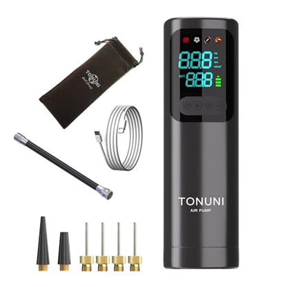 Electric Ball Pump,Portable Air Pump Ball Pump Inflator Needles with Digital Gauge for Basketball Football Soccer Ball Beach Sports Exercise Ball Balls Inflatables Pump Electric Pumps 17PSI 4000mAh