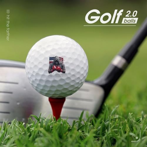 U.S. Flag Boxing Funny Practice Golf Balls Limited Flight Training Ball for Backyard Indoor Outdoor