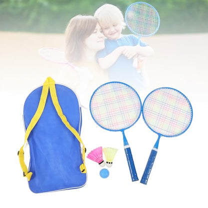 Badminton Rackets for Children, 1 Pair Kids Badminton Rackets with 2 Shuttlecocks 1 Table Tennis Ball Carrying Bag, Portable Badminton Rackets Set for Indoor and Outdoor Sport