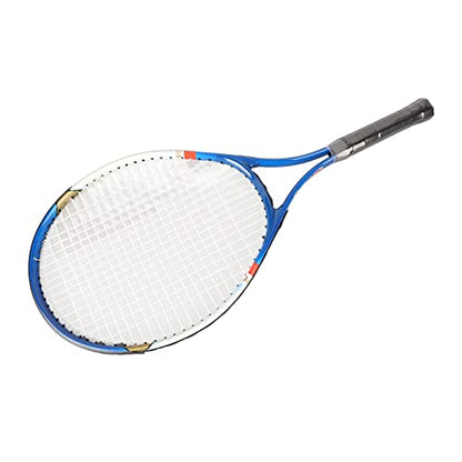 SUNGOOYUE Adult Tennis Racket, Aluminum Alloy Lightweight Racket with Triple Shock Absorption and Storage Bag, for Training and Recreational Use - color: Blue