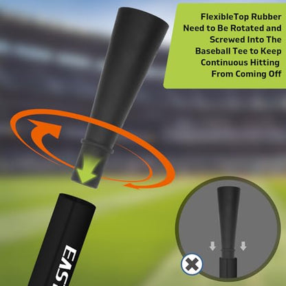 Baseball Tee for Kids, Adjustable 19"-32" Height Telescopic Molded Rubber Tee, Batting Tee,Youth Hitting Tee, Softball Tee for Any Age Player Baseball Practice