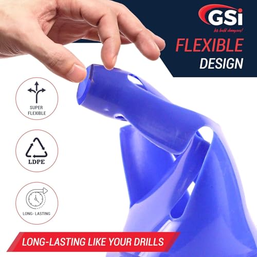 GSi Hurdle Training Cones | Multi Pack Sets | Dual Purpose Agility Cones with Holes | Ideal for Soccer, Kids, Dog, and Sports Training - style: 9" with Slit - 12 Pack