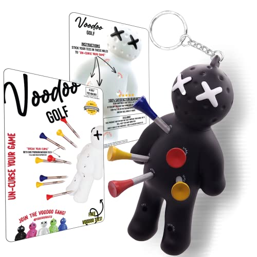 Ball Tee Holder | Novelty Keychain Accessory for Bag | Gifts for Men | Fits 3 1/4, 2 3/4, 1 1/2 Tees - color: Black