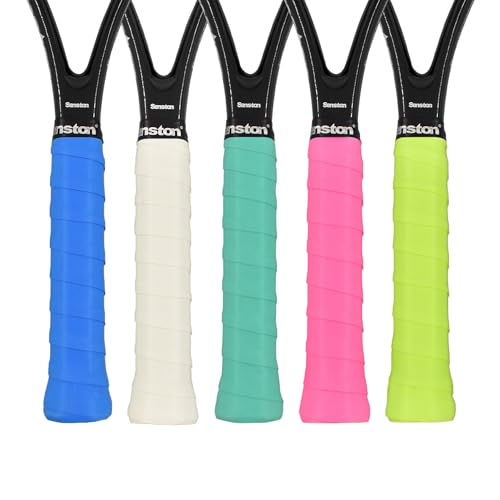 Senston New Rackets Grip Anti Slip Perforated Super Absorbent Tennis Overgrip Badminton Overgrip Pickleballs Overgrip - color: 5 colors, style: flat