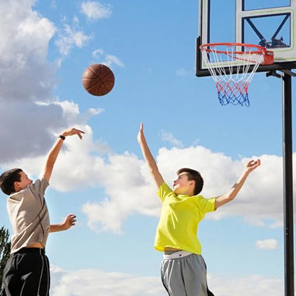 Goplus 18’’/15’’ Replacement Basketball Rim, Wall Door Mounted Basketball Hoop with All Weather Net, Indoor Outdoor Hanging Basketball Rim Goal Outside