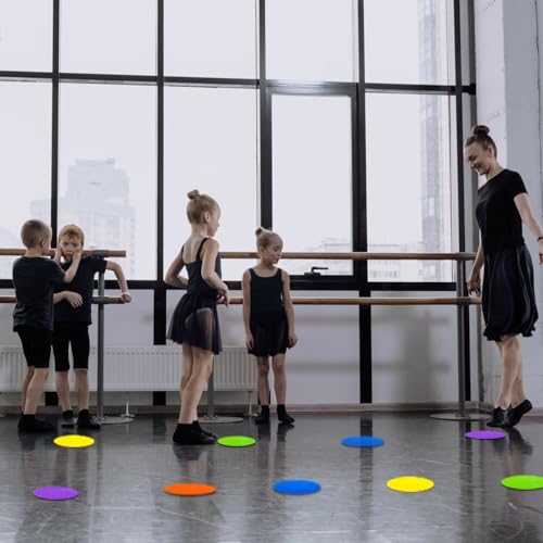 LAZR Non Slip Agility Marker Aggregate Dots 4.72 inch 9 inch Floor Dot Marker for Classroom Dance Sports Football Basketball Speed Agility Training