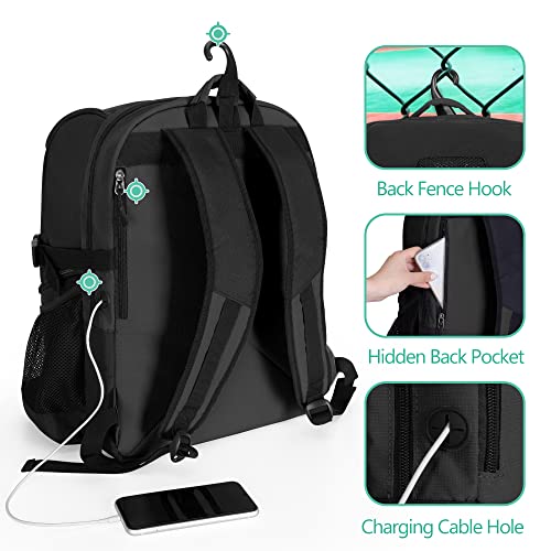 GOBUROS Basketball Bag, Soccer Equipment Bag with Ball & Shoe Compartment for Soccer Ball, Volleyball, Gym, Outdoor, Travel
