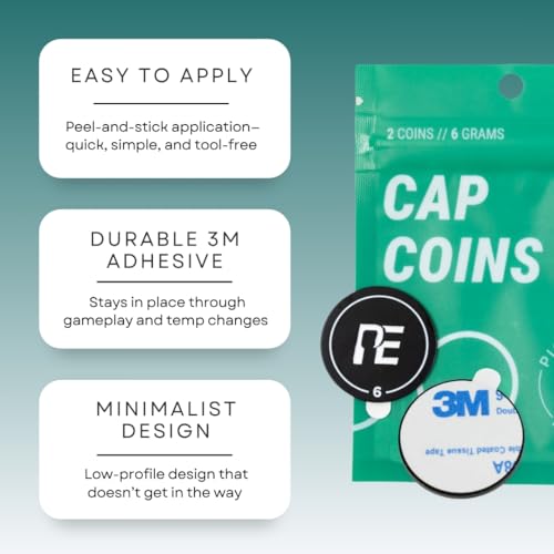 Pickleball Effect Cap Coins Weighted Paddle Counterbalance – Enhances Hand Speed and Reduces Head-Heavy Feel for Improved Control
