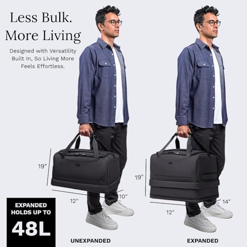 Knack Expandable Travel Duffel Midnight Black - color: Midnight Black, style: Travel Duffel