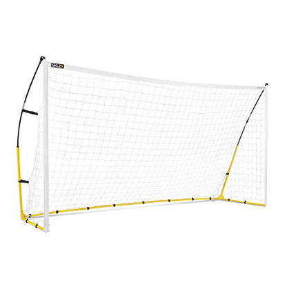 SKLZ Quickster Soccer Goal - Portable Goal for Backyard & Field - Durable Tension-Tite Frame & Heavy Gauge 2-Ply Net - Adjustable Click-Lock Poles, Metal Stakes - Carrying Case with Handle - style: 12 x 6 Feet