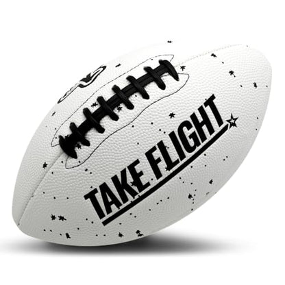 TAKE Flight Flag Football, Official Game Ball (ECO-Leather) - color: ICE WHITE, size: JUNIOR (SIZE 5)