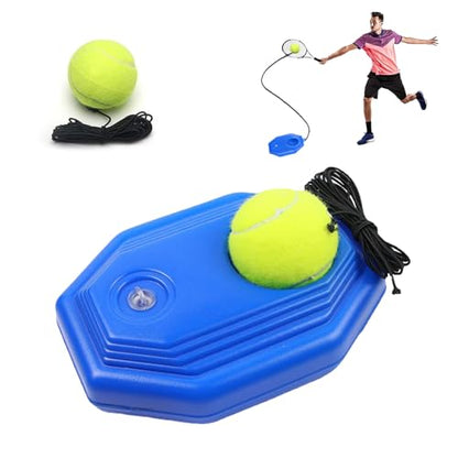 Tennis Practice Rebounder, Tennis Trainer Rebound Ball with 2 String Balls, Portable Tennis Ball Practice Rebounder for Adults or Kids Beginners