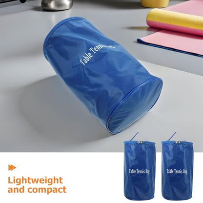 Yardwe 2pcs Portable Pingpong Ball Storage Bag Table Tennis Ball Organizer Oxford Cloth Zipper Carry Pouch Holder Organizer For Training Sports Party Outdoor Baseball Lacrosse