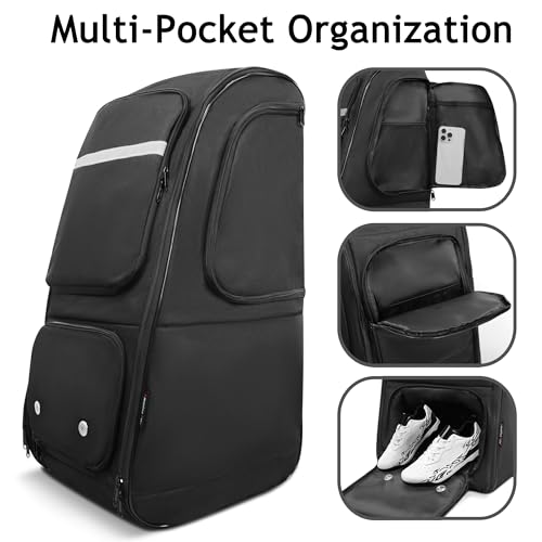 Football Bag for Equipment, Large Capacity Backpack with Insulated Drink Pocket, Waterproof Storage & Multiple Organizer Compartments, Durable Gear Bag for Adult Football Players