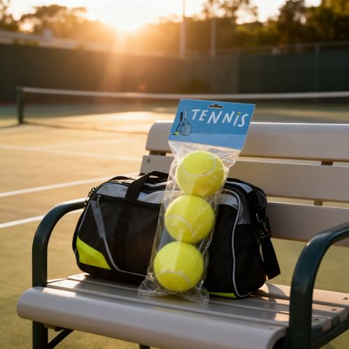 Tennis Balls 3 Pack with Standard Elasticity, Daily Training and Practice Tennis Balls, Pink, Green, Yellow