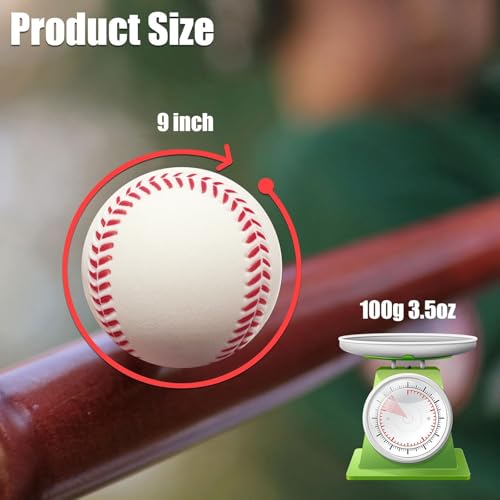 GKK 12pack Pitching Machine Baseballs 9inch 3.5oz PU Material Ball for TeenagersTo Practice Hitting and Fielding Practice