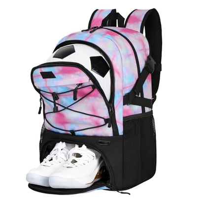 Goloni Soccer Backpack,Basketball Backpack with Ball Compartment & Shoe Compartment,Backpack for Basketball,Soccer - color: Dyeing