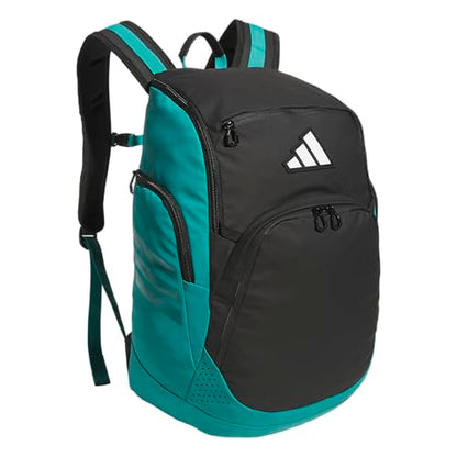 adidas Select Basketball Backpack for Practice, Gym and Travel, 32L - color: Black/Pure Teal Green