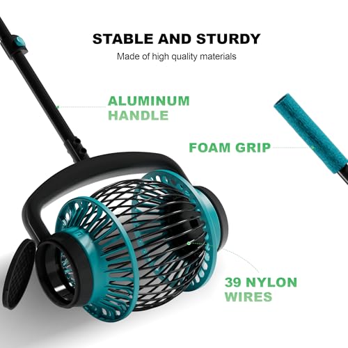 Tennis Ball Collector Roller with Adjustable Handle, No-Bend Quick Rolling Picker for Tennis Court, Quick-Tip Ball Release for Fast Emptying, Large Hopper Holds 20+ Tennis Balls Save Time & Your Back