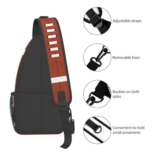 Football Sling Backpack Crossbody Shoulder Bag Purse Chest Bag for Men Women A - color: Football a