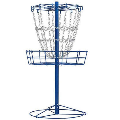 Yaheetech Disc Golf Basket Portable Disc Golf Practice Set 12/24 Chain w/Basket Target and Double Steel Chains for Outdoor - color: Blue