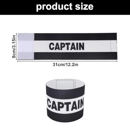 Captain Armbands Soccer, Adjustable Leader Football Arm Bands Breathable Soccer Captain Armband Sport Accessory - color: Black