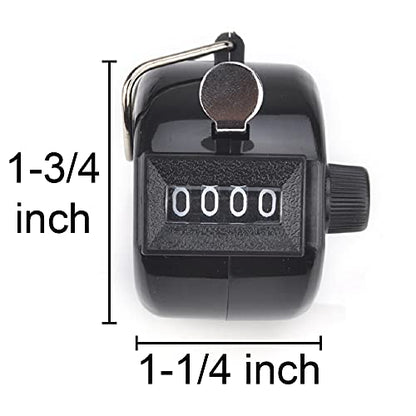 TopTie ABS Hand Tally Counter, 4-Digit Mechanical Golf Clicker Counter Handheld, Lap Number Counter