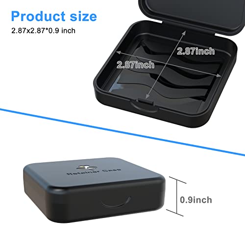 Aligner and Retainer Cases,(2 Pcs) Denture Case, Durable and slim Mouth Guard Case - Black