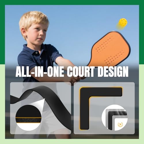 Hikeen Court Lines Marker Kit Anti-Slip and Wind-Resistant Throw Down Markers 28pcs or 84pcs, Pickleball Net Court for Outdoor Indoor Court