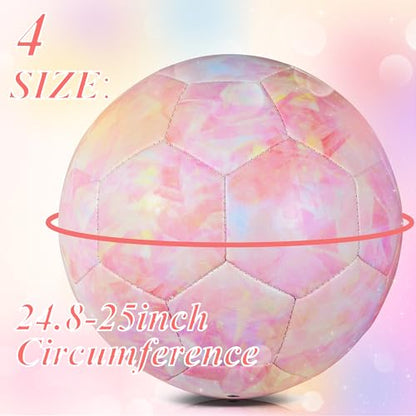 Soccer Ball Size 3/Size 4 for Kids, Premium TPU Toddler Soccer Balls Interactive Indoor Outdoor Sports Toys for Kid Children Boys Girls Teenager Schoolboys Birthday Gifts