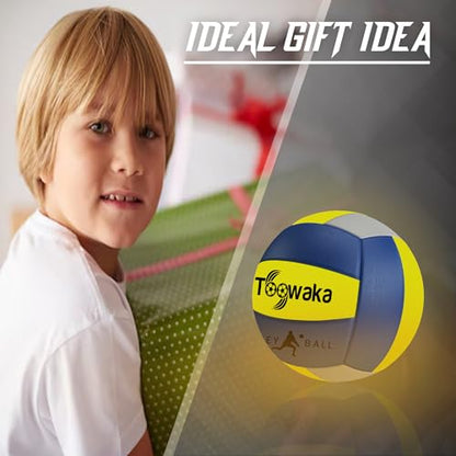 Light up Beach Volleyball,Official Size Glow in the Dark Youth Volleyball, Bright with LED Lights Pre-Installed,Batteries Included