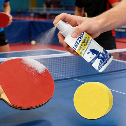 Table Tennis Paddle Cleaner | 100ml Stain Removal Solution,Table Tennis Rubber Cleaning Kit - for Eliminate Dirt & Dust Optimal Spin & Control Men Women Gym Sports Maintenance