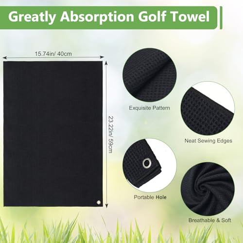 4PCS Golf Club Cleaner Brush, Golf Club Brush Groove Cleaner with 4 Ounces Squeeze Bottle and Bristles/Groove Sharpener/Towel/Retractable Key-Ring for Cleaning