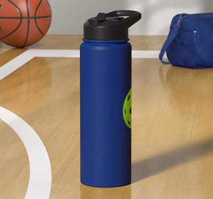 Pickleball: Dinking Buddy Stainless Steel Insulated Water Bottle - color: Royal Blue