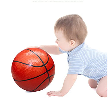 Soccer Basketball Football Small Sports Bouncy Balls with Hand Pump for Kids and Toddlers - (Pack of 3) 6-Inch Diameter Rubber Sport Ball Set for Fun Outdoors and Backyard Play