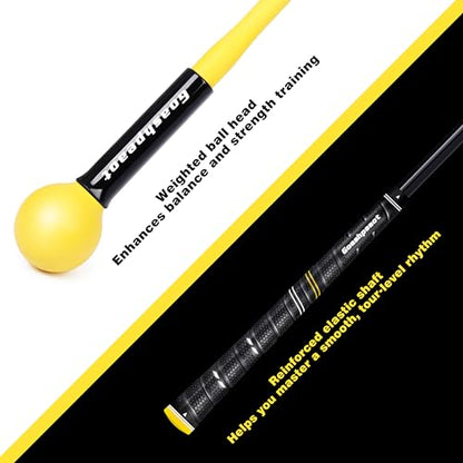Golf Swing Trainer, Golf Warm-Up Stick for Improve Strength Tempo Balance and Flexibility, Golf Training Aid Ideal for Indoor and Outdoor Practice - size: 48''