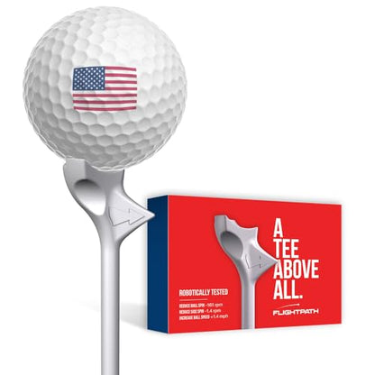 Flightpath Diamond Golf Tees – Patented Design to Reduce Spin for Long, Straight Drives – Low-Friction Long Tees, Robotically Tested for Ball Spin – USGA Approved Performance - size: 2.75", style: Pack of 8