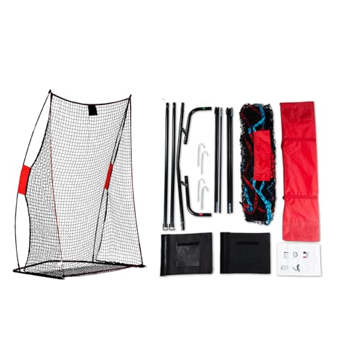 Doublehorse Football Kicking Net - 4x7FT Portable Rugby Lightweight Quarterback Target Toss Throwing Practice Training Game for Outdoor Indoor Backyard Sports Field Teens Adults Practice Gifts